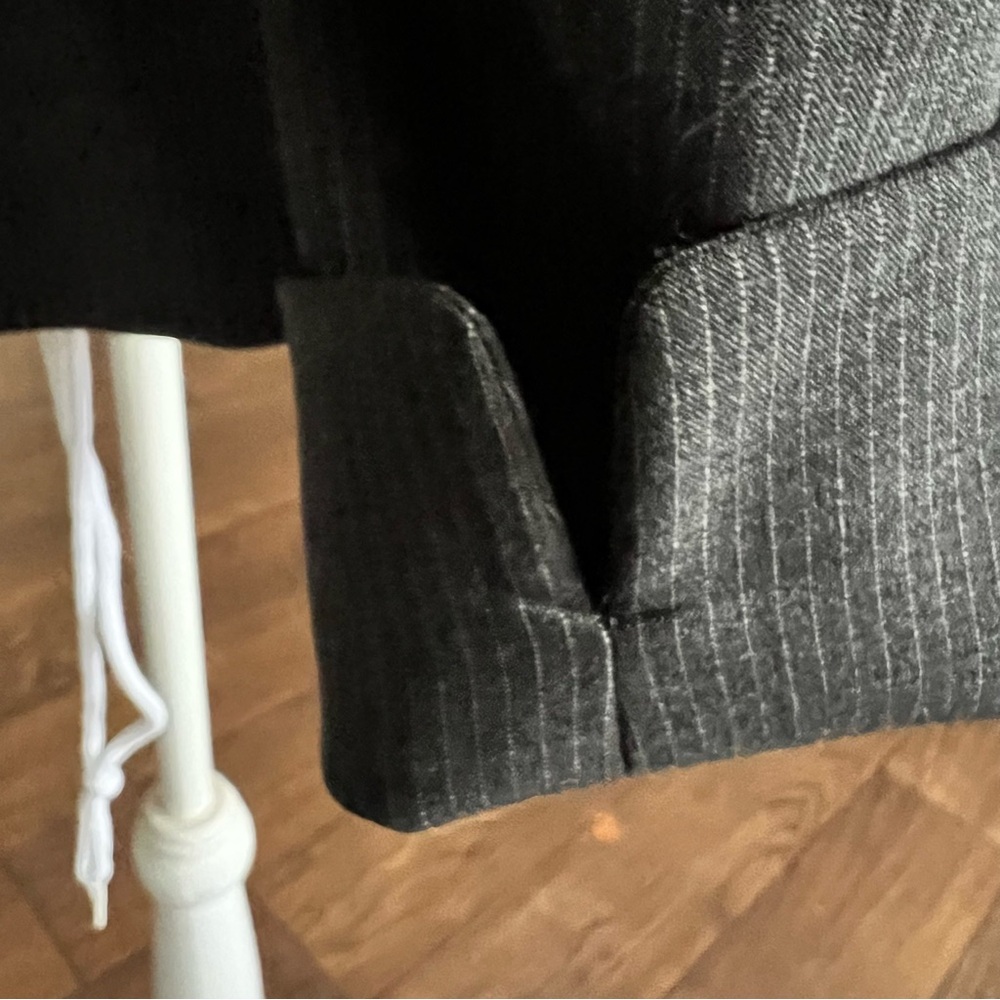 Jones Wear Blazer Jacket Charcoal Pinstriped Size 10 - Picture 7 of 10